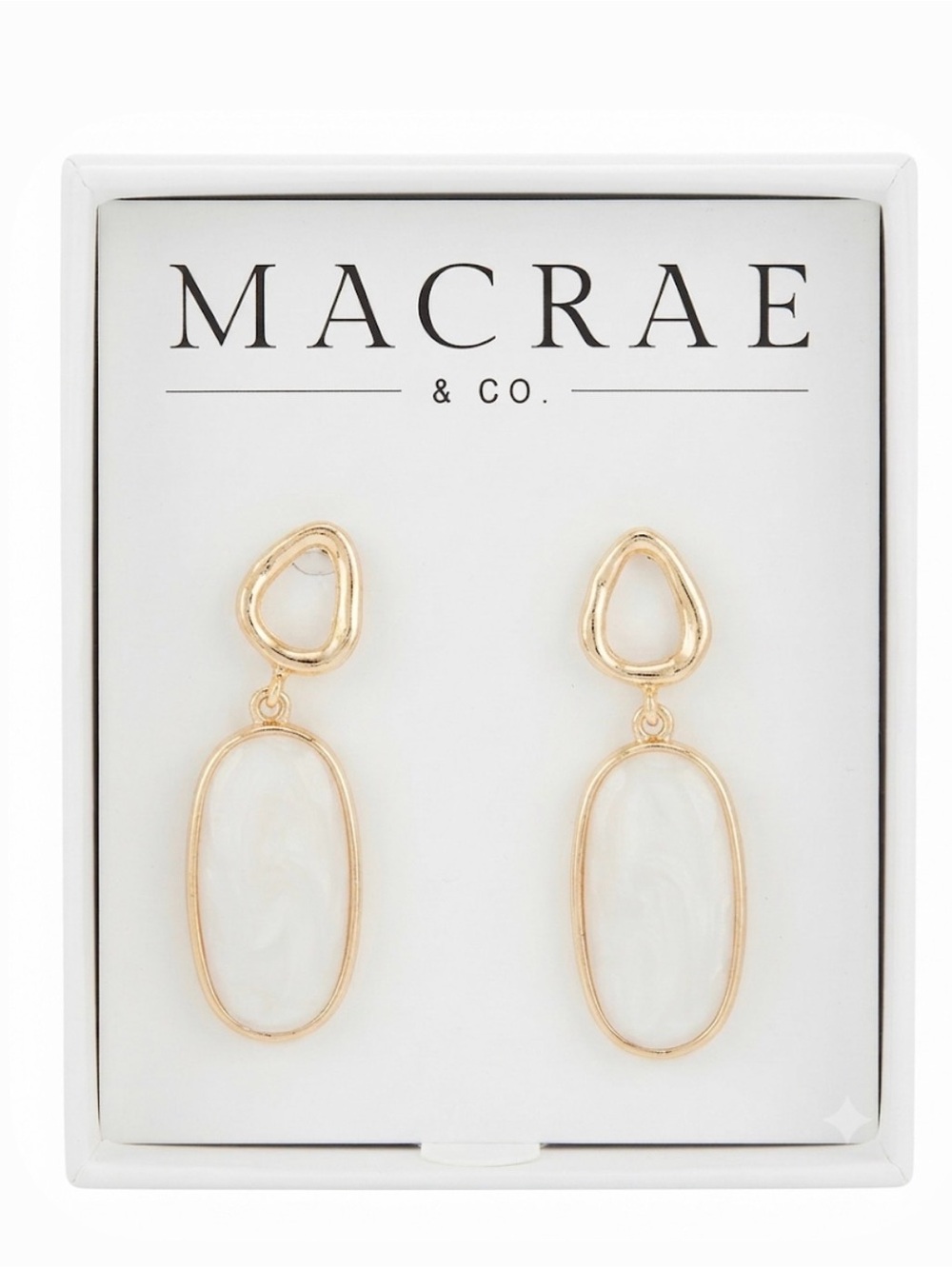 NWT ⚜️🤍⚜️ MACRAE Geometric Link Drop Earrings